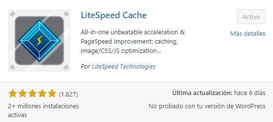 Plugin LiteSpeed Cache